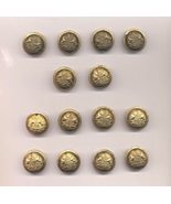 14 Original State Of Pennsylvania US Army Indian Wars Gilded 15/16" Coat Buttons - $30.00