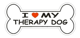 Love My Therapy Dog Bumper Sticker or Helmet Sticker D2400 Dog Bone Pet Lover - $1.39+
