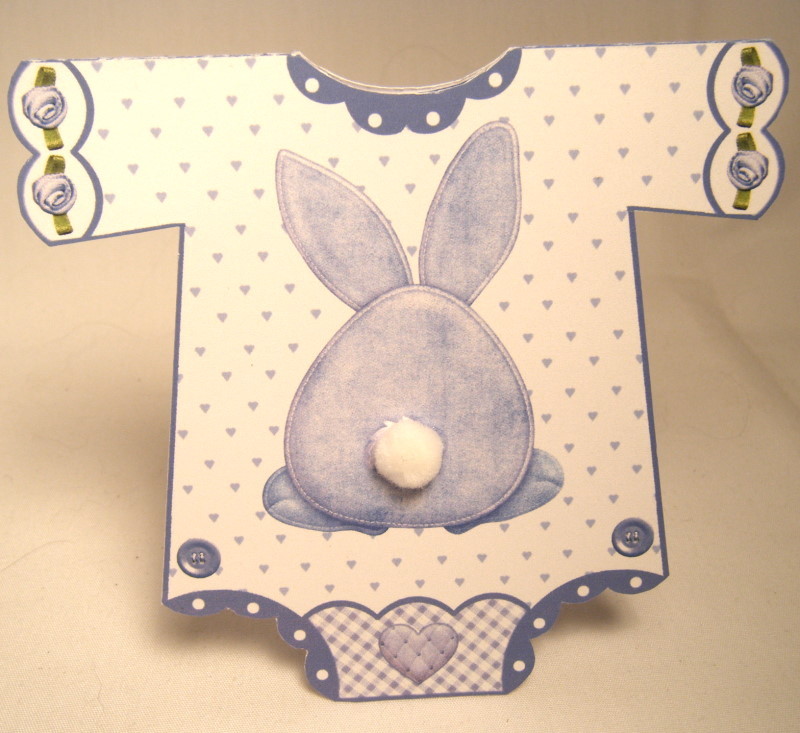 handmade greeting card new baby boy onesie greeting