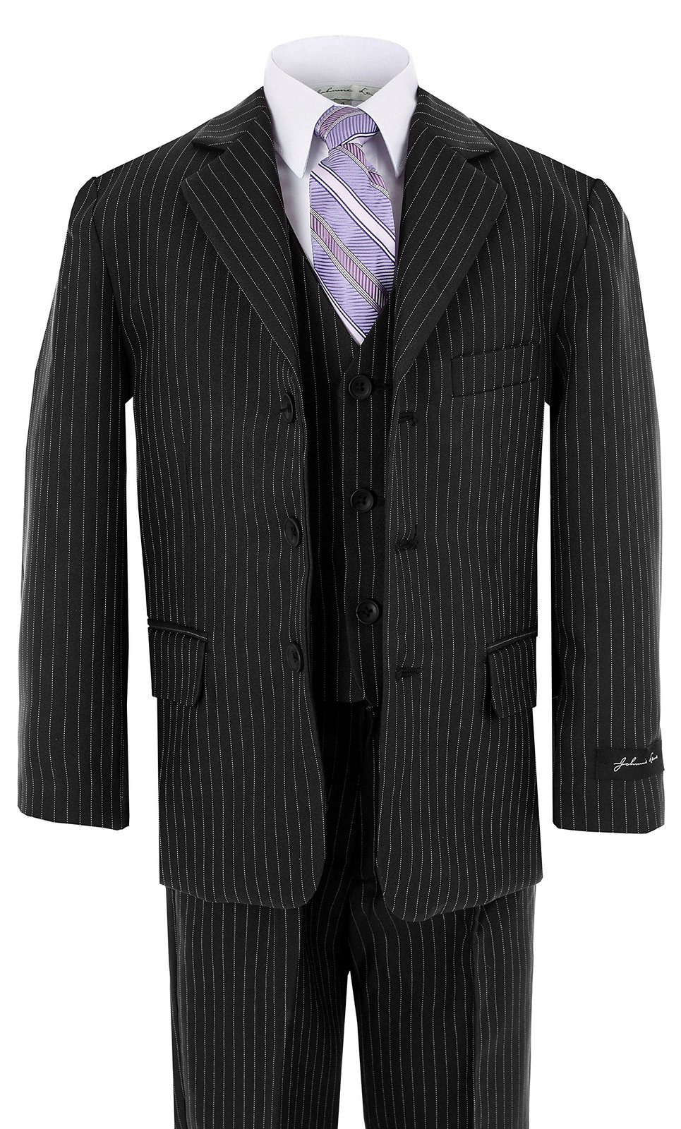 Little Boy's Formal Dress Suit JL5014 (4T, Pinstripe Black) - Boys ...