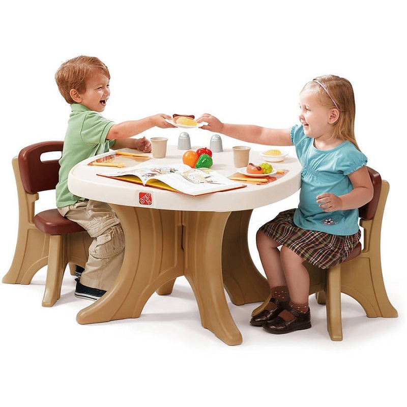 Kids Playroom Furniture Child Toddler Table 2 Chairs Set Play Room Game ...