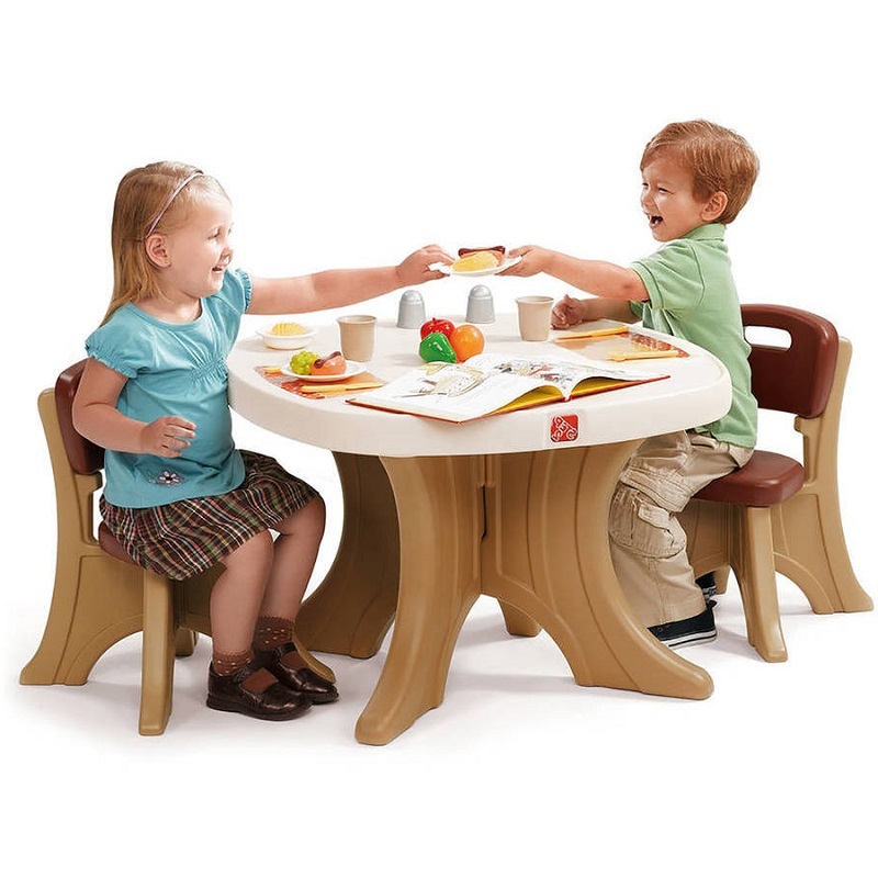 Kids Playroom Furniture Child Toddler Table 2 Chairs Set Play Room Game ...