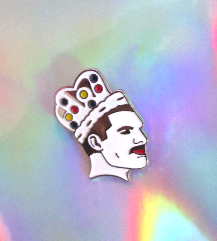 freddie mercury pin enamel jewelry queen band lapel pin - Brooches, Pins