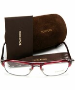 NEW TOM FORD TF 5026 130 RED /CLEAR /SILVER EYEGLASSES GLASSES 53-16-135... - $117.60