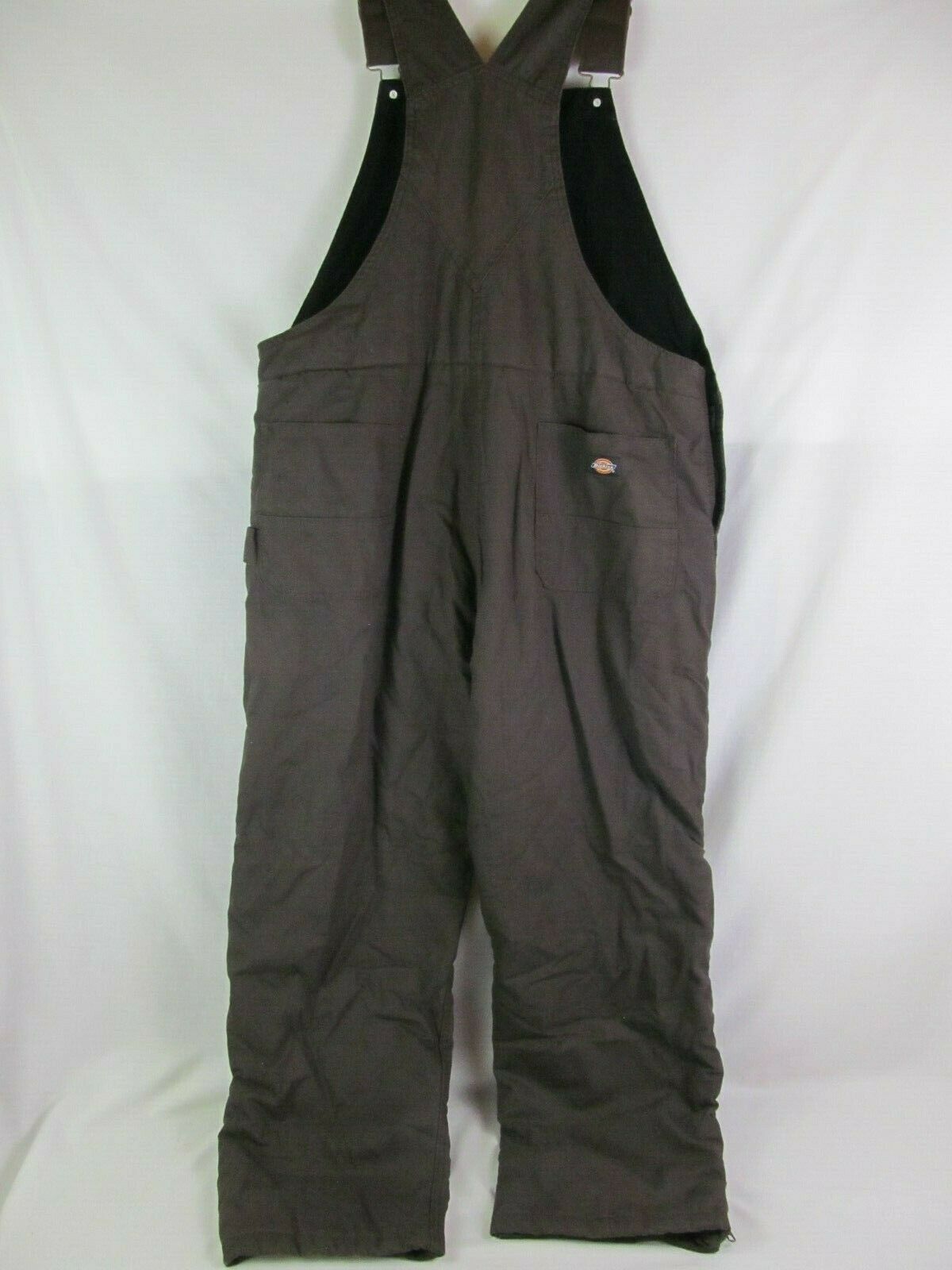 Dickies Men Brown Insulated Bib Overalls Extra Large Short XLS Work ...
