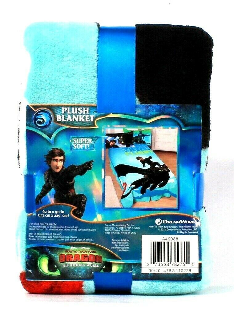 Primary image for Franco Manufacturing Co How To Train Your Dragon The Hidden World Plush Blanket