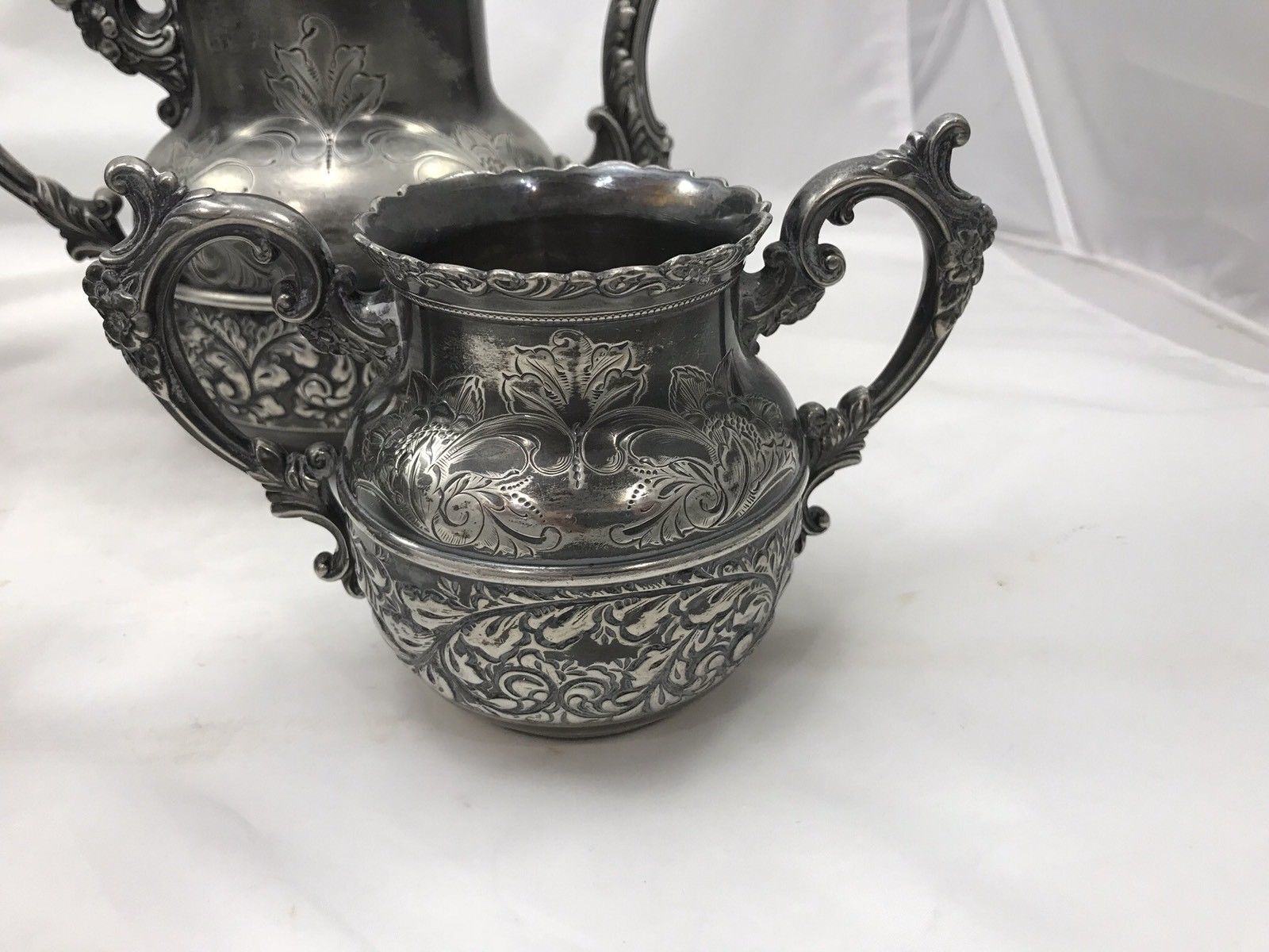 VINTAGE DERBY SILVER CO. QUADRUPLE PLATED STAMPED 5 Piece Tea Set - Other