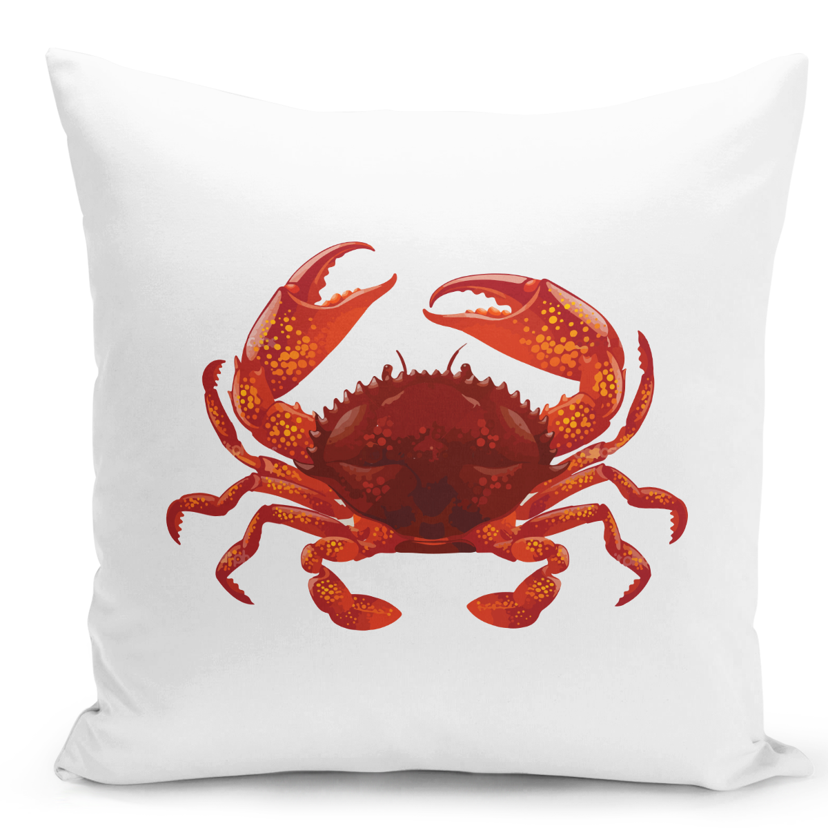 Throw Pillow Red Crab Pillow Home Decorative Cotton Cushion White ...