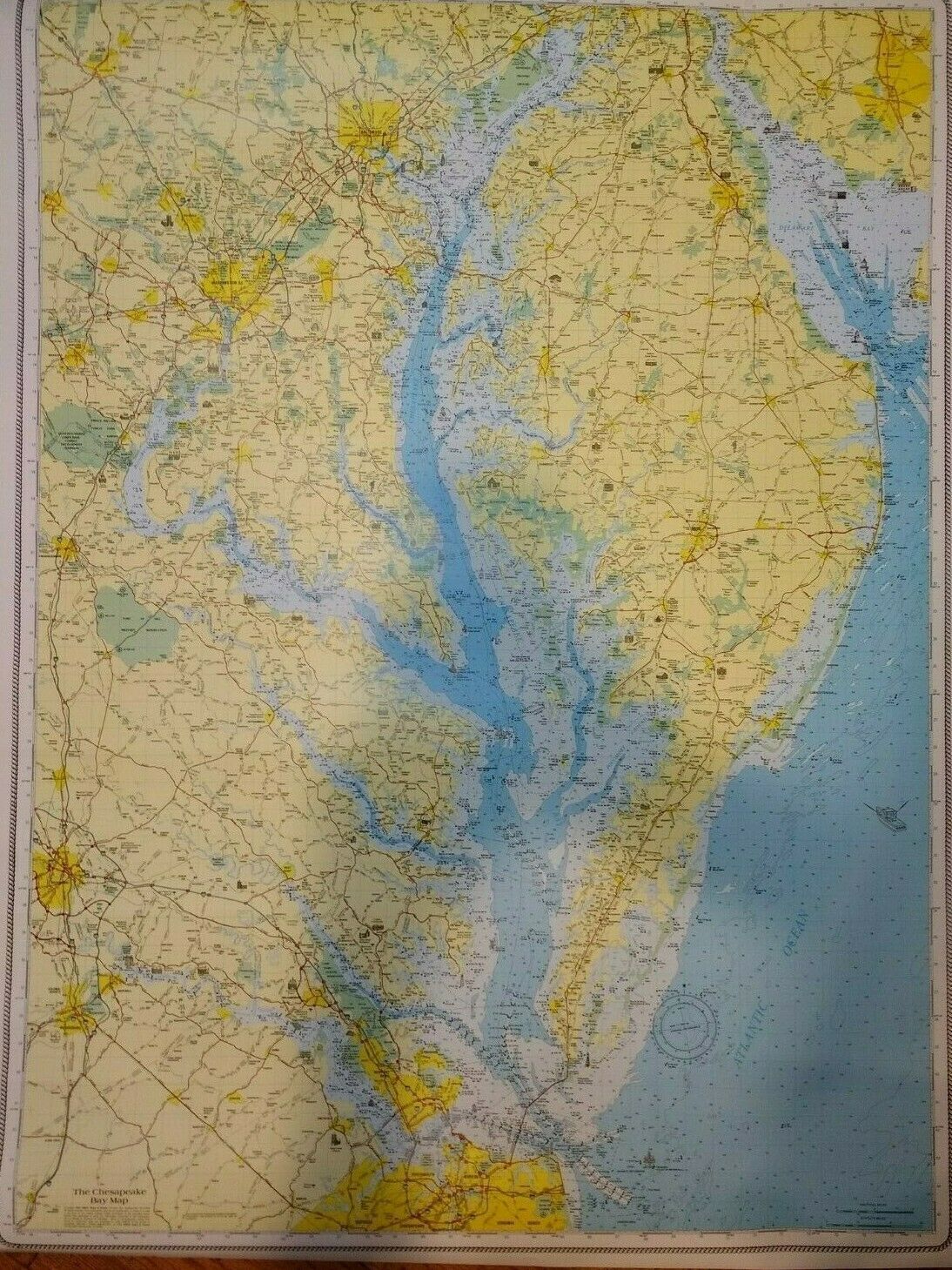 Chesapeake Bay Va Laminated Wall Map (k) - Us