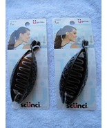 Scunci Design Tortoise Plastic Secure Hinged Open Banana Comb Hair Barre... - $12.00