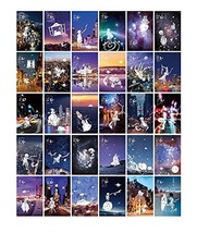 Set of 30 Luminous Greeting Postcards Glitter At Night - $13.07