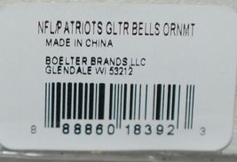 Boelter NFL Blown Glass Holiday Glitter Bells New England Patriots Licensed image 6