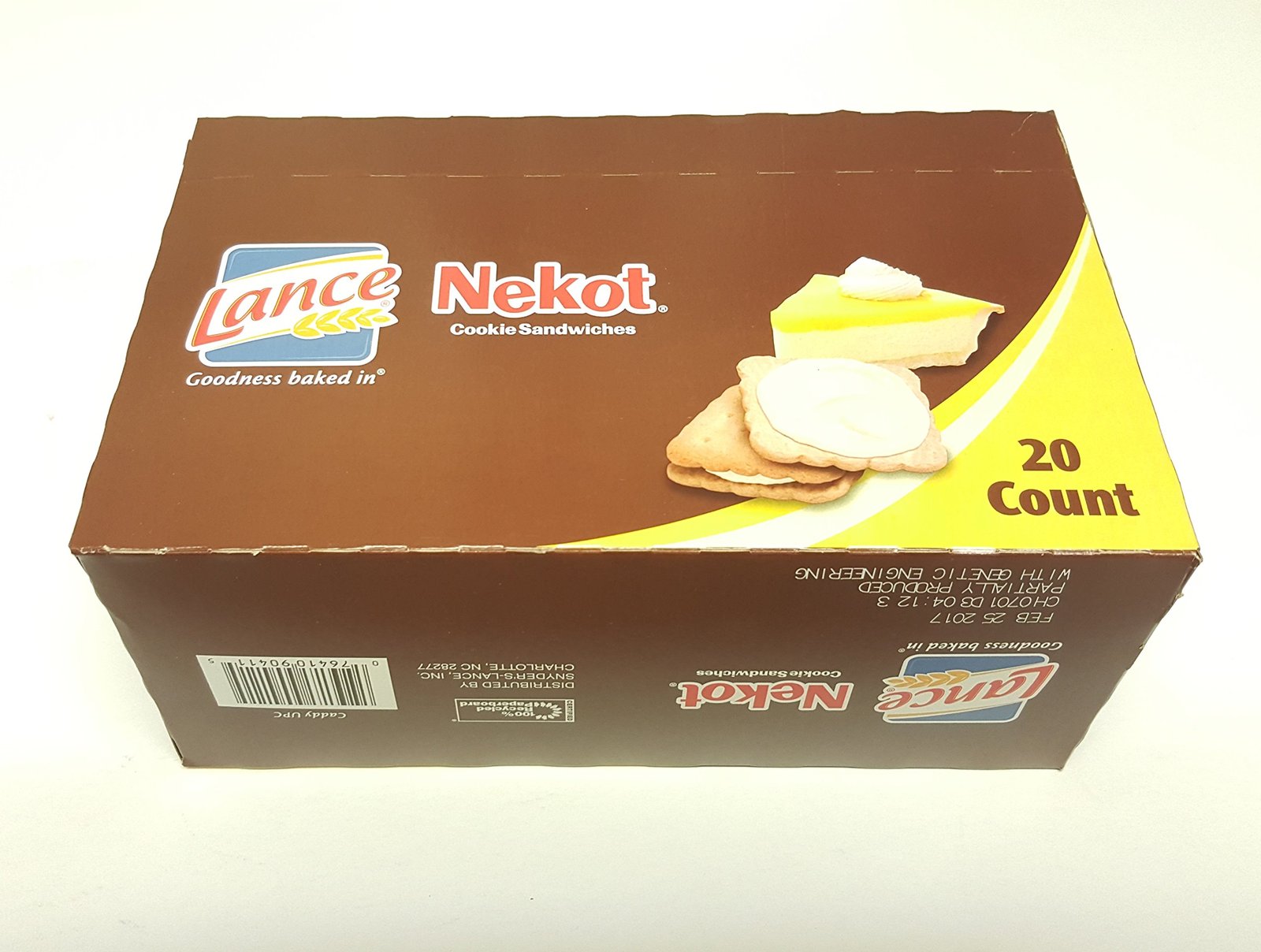 Lance Lemon Creme Filling Nekot Cookie Sandwiches [20Count Caddy