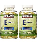 Kirkland Signature Vitamin E 400 IU, 500 Softgels (Pack of 2) (Total of ... - $34.79