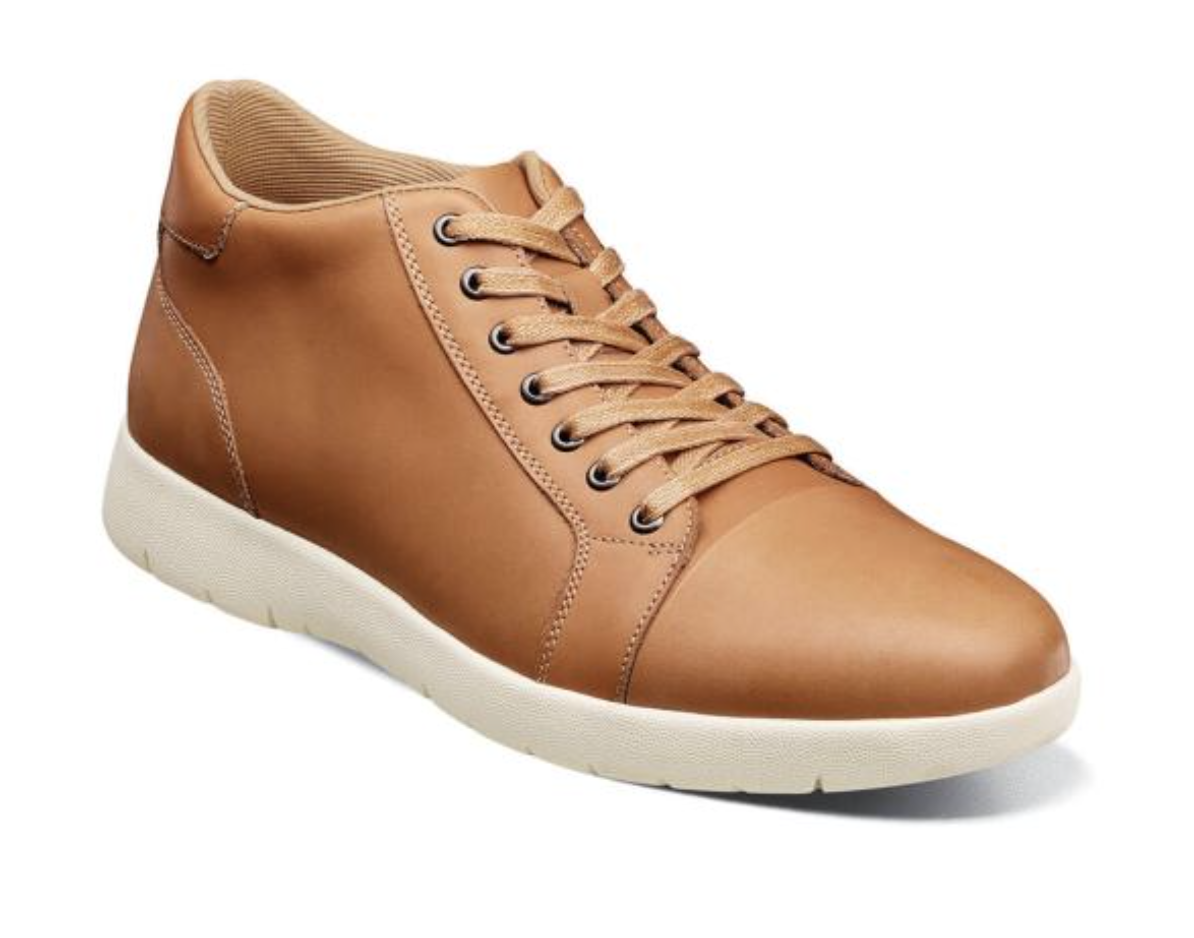 Men's Stacy Adams Harlow Cap Toe Mid Lace Up Casual Shoes Natural 25406-280
