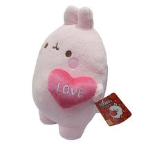 Molang Heart Love Plush Stuffed Animal Plush Doll Korean Toy 25cm 9.8inch (Pink) image 4
