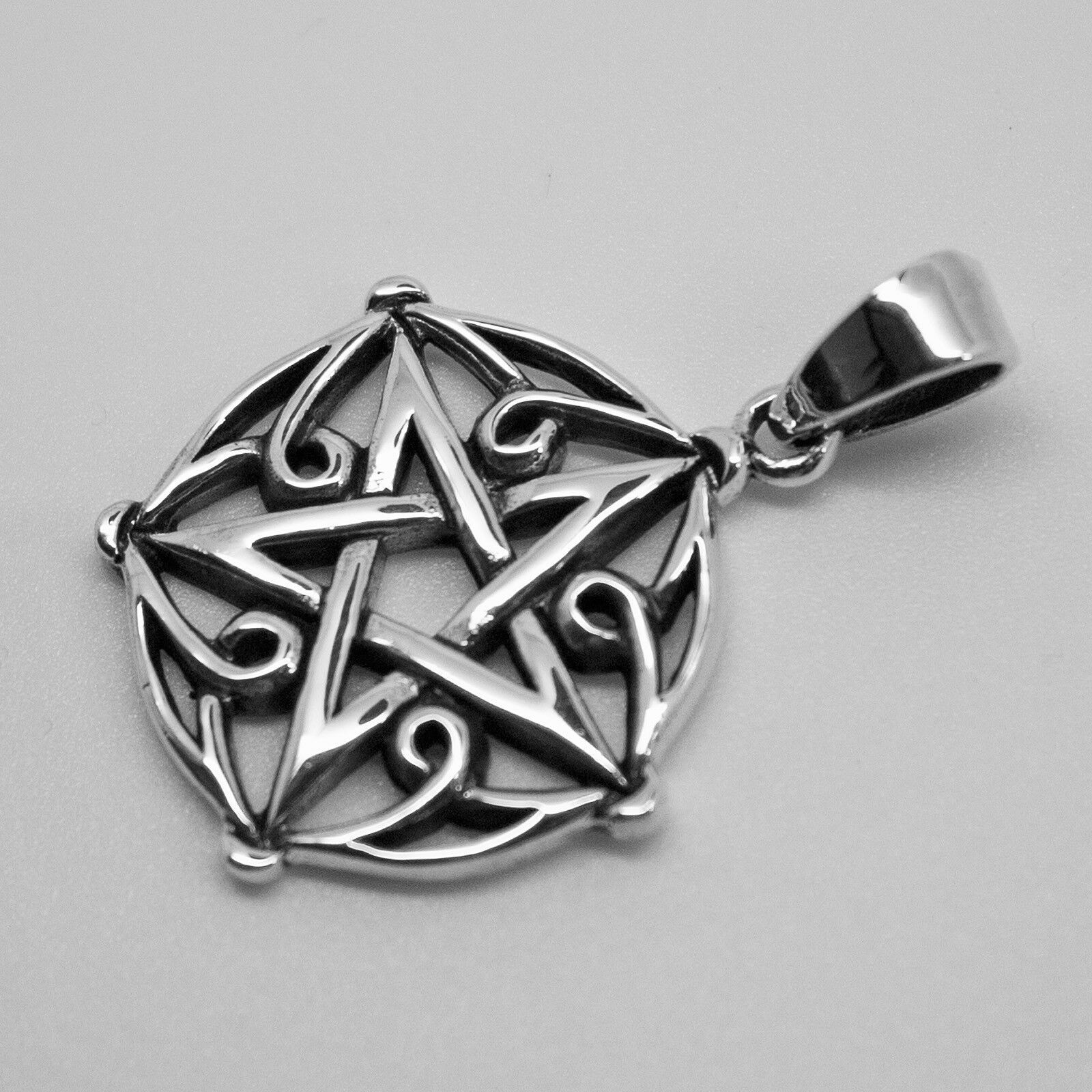 925 solid Sterling Silver Norse Viking Pentagram Pentacle of ...