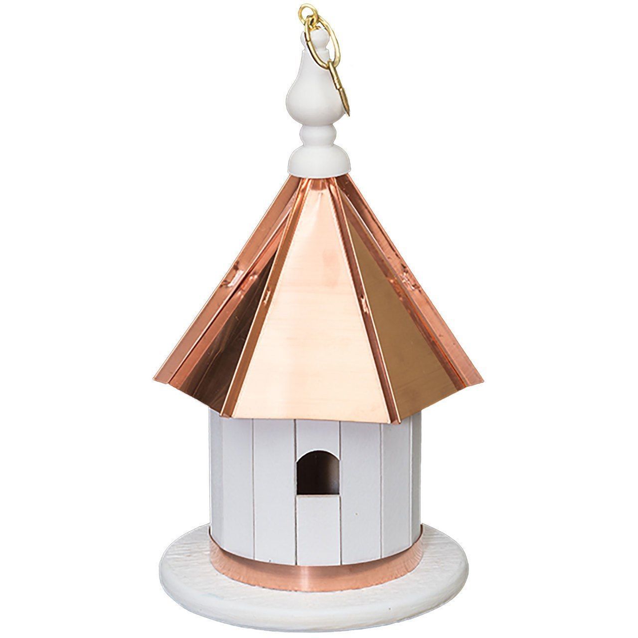 14" HANGING WREN BIRDHOUSE Copper Roof & Trim Bird House Amish