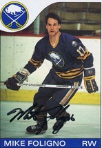 Mike Foligno 1985 Topps Autograph #17 Sabres