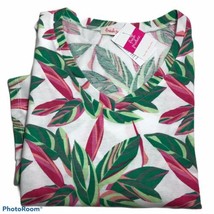 Fresh Produce Women’s S/S V-Neck T-Shirt.Rainbow Foliage.White.Sz.L.NWT - $45.82