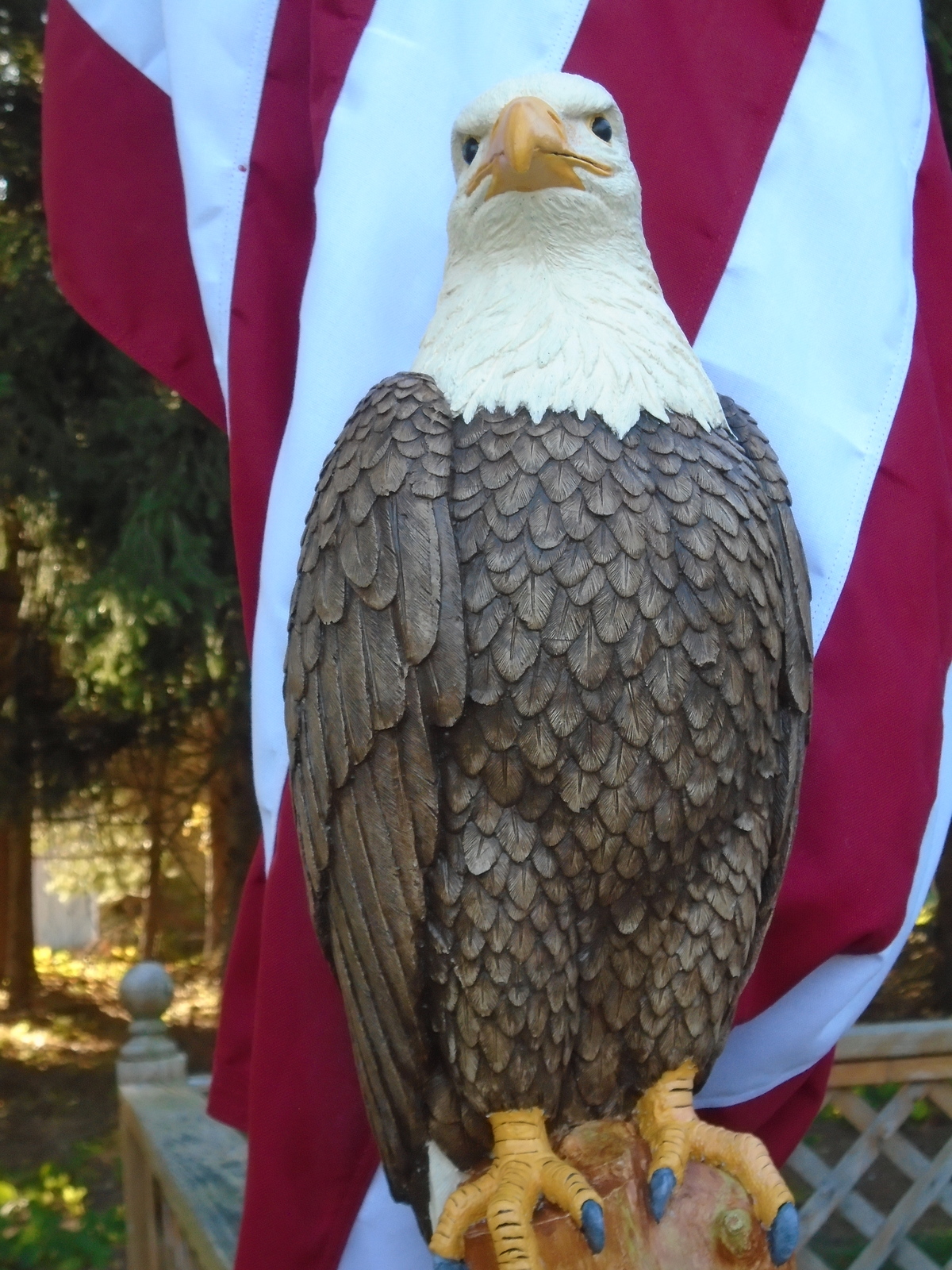 Concrete Statue, Bald Eagle, 21