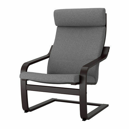 New Ikea Poang Chair Black Brown Lysed Gray And 36 Similar Items