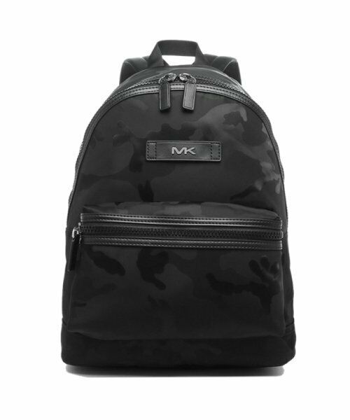 NWB Michael Kors Kent Black Camouflage Nylon Backpack 37S0LKNB2U Dust Bag FS