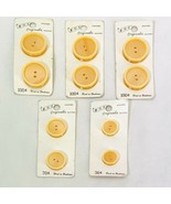 Vintage BGE Buttons Round Ribbed Edge Lot of 10 On Cards NOS Made In Holland - $12.32
