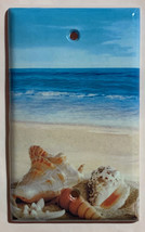 Ocean beach Seashell Light Switch Power Outlet wall Cover Plate Home Decor image 2