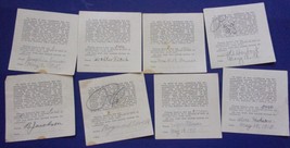 Vintage Eight Receipts For Alumni Year Annual During WWI 1918 - $9.99