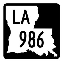Louisiana State Highway 986 Sticker Decal R6249 Highway Route Sign - $1.45+