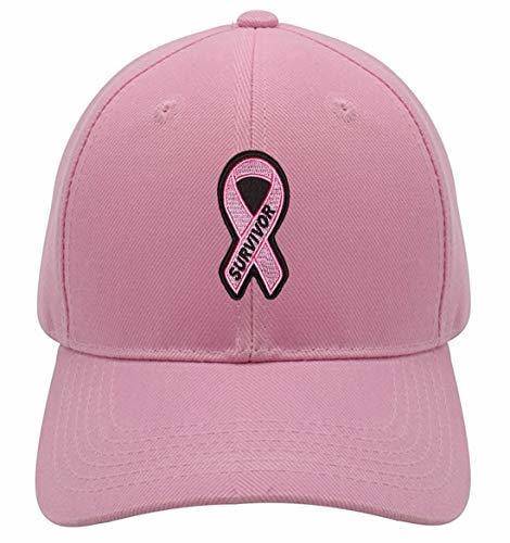 Pink Ribbon Survivor Hat - Women's Adjustable Cap - Breast Cancer ...