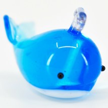 Handmade Blue Whale Tiny Miniature Micro Mini Lampworking Glass Figurine