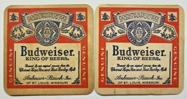 Vintage Budweiser Beer Coasters For All You Do This Bud's For You Lot 2  PB175 - $2.99