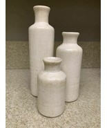 Small Ceramic Vase Set of Three (3), 5”, 7.5” &amp; 10” Tall, Modern Farmhou... - $89.99