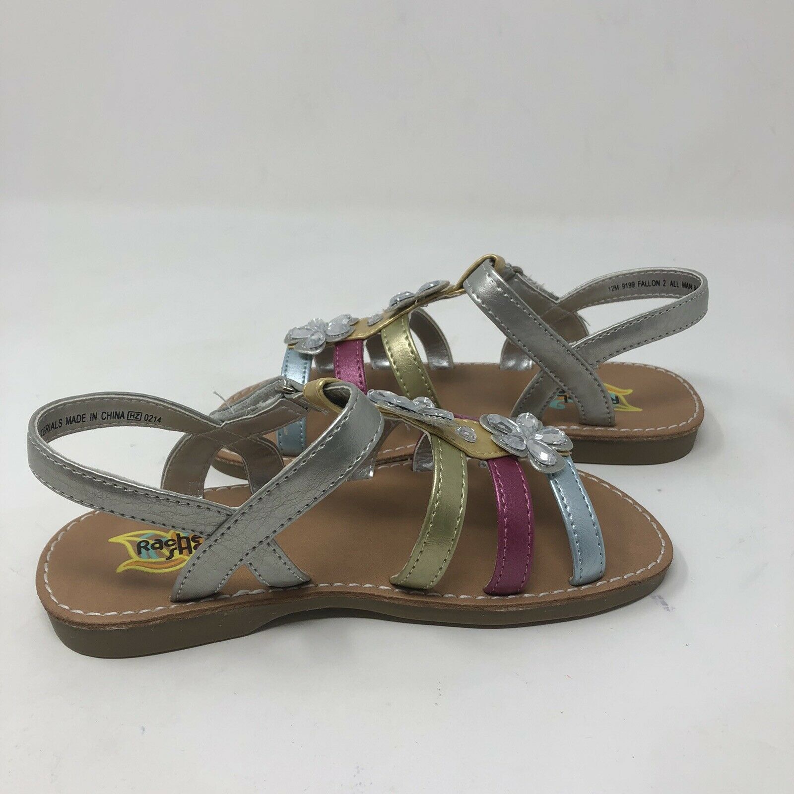 RACHEL SHOES Girls Sandals Strappy Size 12 Fallon 2 Multi Floral NEW