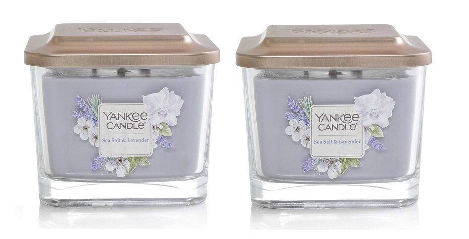 Primary image for Yankee Candle Sea Salt & Lavender 3 Wick Elevation Candle 12.25 oz x2