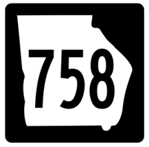 Georgia State Route 758 Sticker R4077 Highway Sign Road Sign Decal - $1.45+