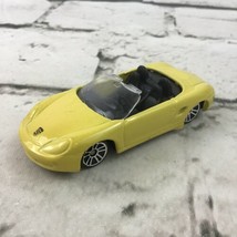 Maisto Porsche Boxter Yellow Convertible Toy Car 1:68 3” Diecast Vehicle - $7.91