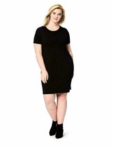 Daily Ritual Women's Plus Size Supersoft Terry Short-Sleeve Open Crew Neck Black - $26.72