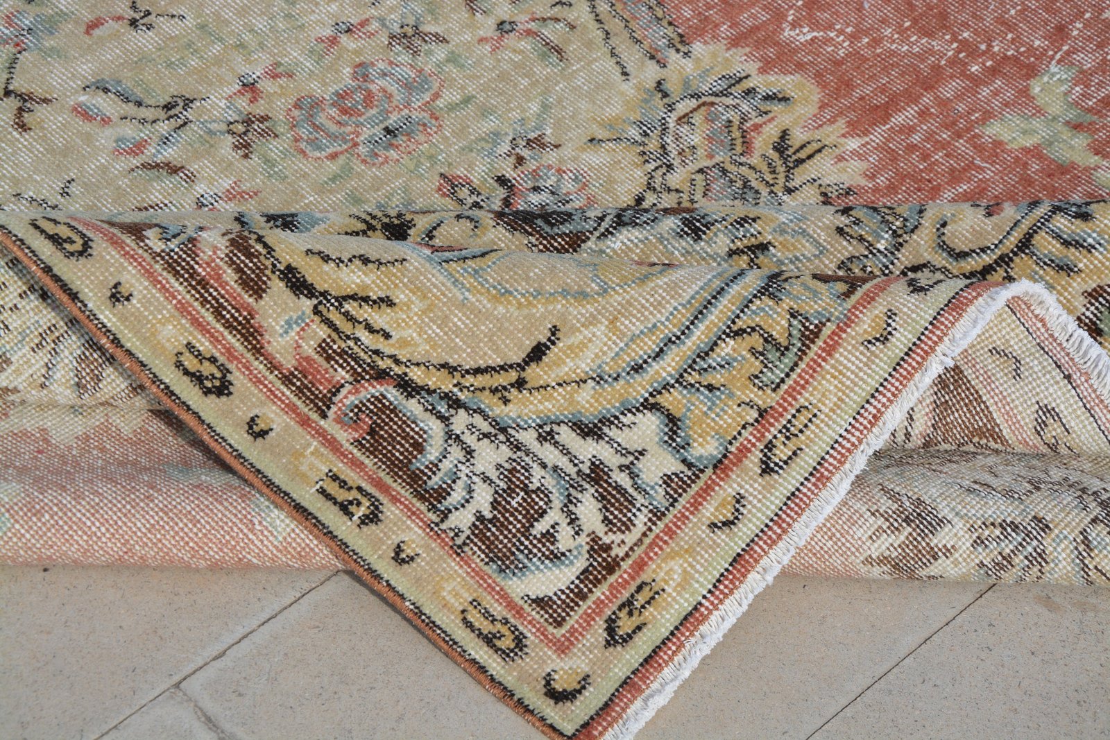 Turkish Style Bukhara Rug, Turkish Wool Area Rugs, Pink Turkish Rug