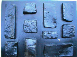 OKL43 - 5 SETS OF CONCRETE LIMESTONE MOLDS (43) MAKE 1000s OF ROCK WALL VENEER image 6