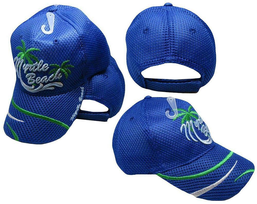 Myrtle Beach "MB" South Carolina SC Swirl Royal Blue MESH Cap Hat