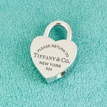 Return to Tiffany &amp; Co New York Heart Padlock Lock Charm Pendant - $259.00