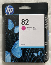 HP 82 Magenta DesignJet Ink Cartridge 69ml C4912A OEM Genuine Sealed Foil Pack - $29.68