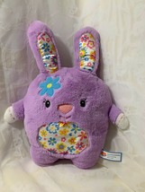 HugFun Lavender Bunny Rabbit w/Flowered Print Plush Stuffed Animal Hug Fun  - $12.53