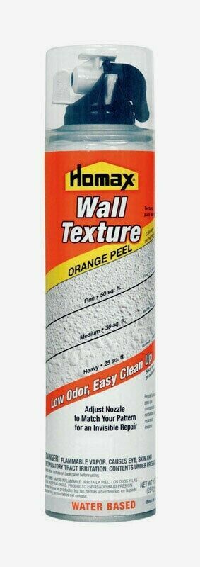 Homax WALL TEXTURE 10 oz. White ORANGE PEEL Low Odor Adjust Nozzle Easy 4091-06