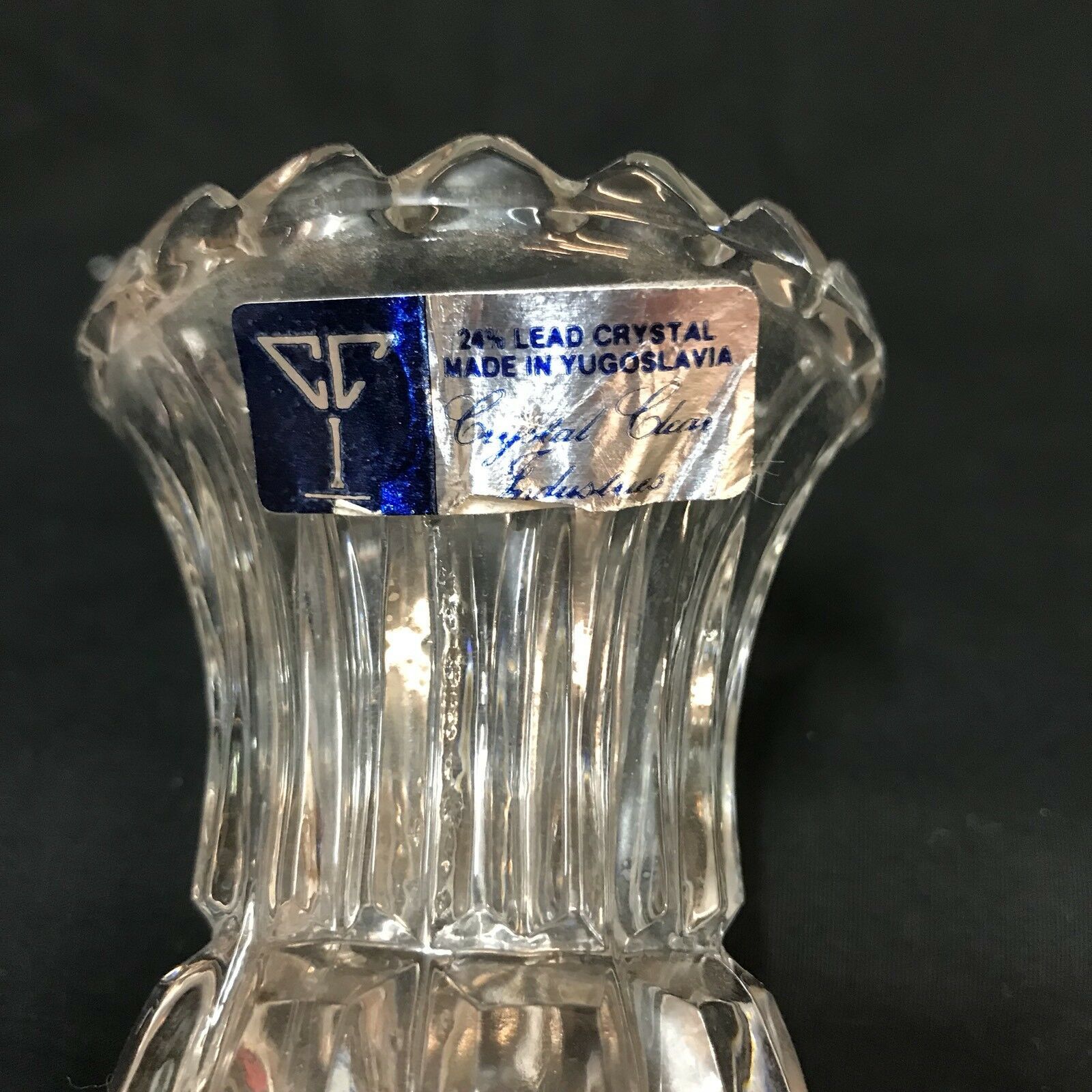 Crystal Clear Industries Bud Vase 24% Lead Crystal Yugoslavia With ...