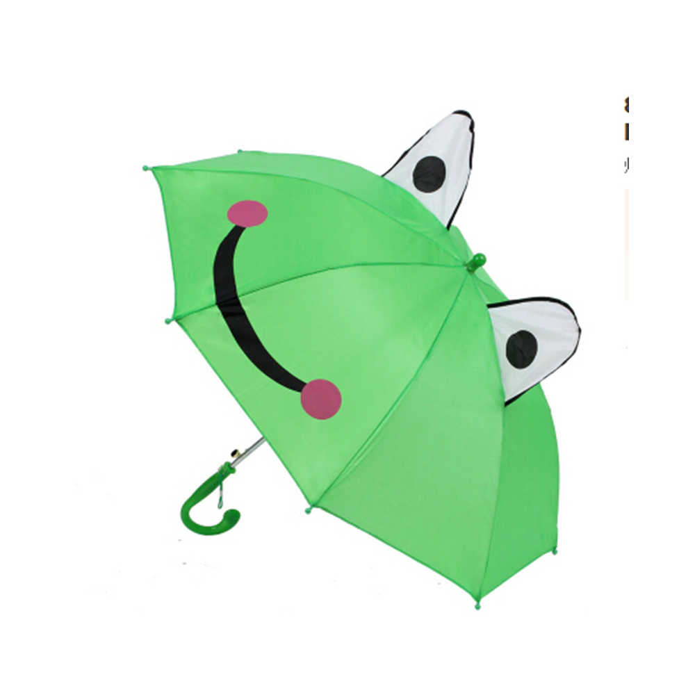 Cute Animal Umbrella For Children Kids ears Bend handle frog - Umbrellas