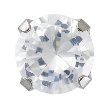 Sensitive Stainless 8 mm Cubic Zirconia Cartilage Earring Stud Hypoaller... - $9.99
